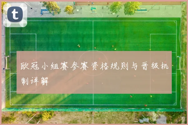 欧冠小组赛参赛资格规则与晋级机制详解